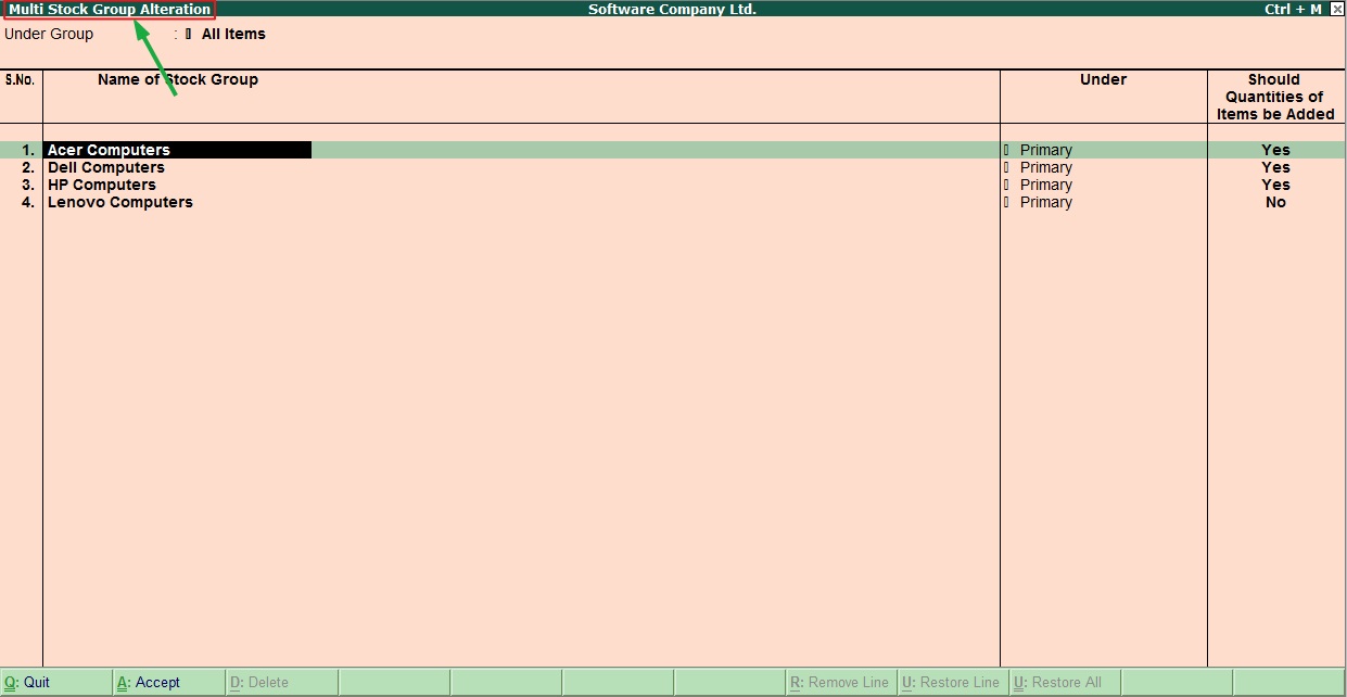 assignment of tally erp 9