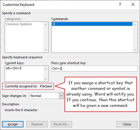 Customoze Keyboard Shortcut