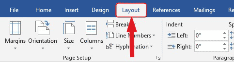 change layout of one page in word