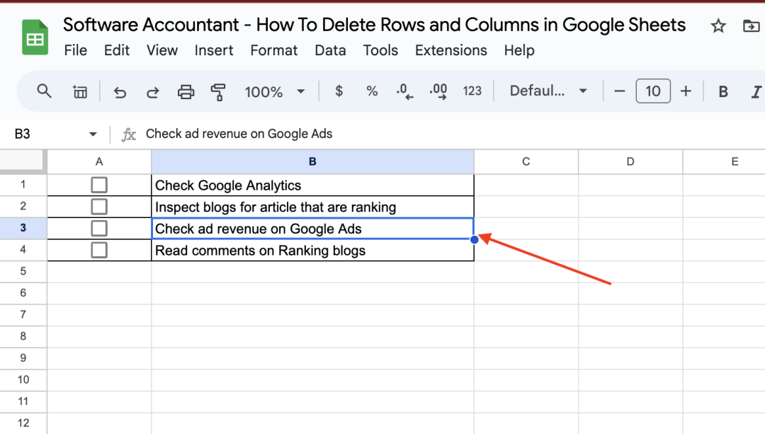 How to Delete Rows And Columns in Google Sheets (Step by Step)