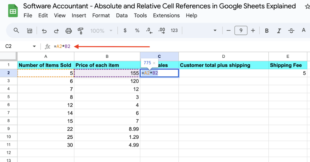 What Is Absolute Cell Reference In Google Sheets