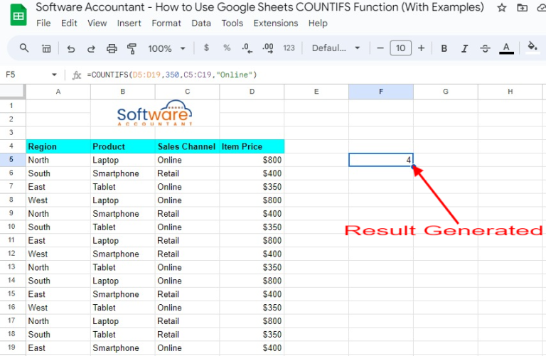 How to Use Google Sheets COUNTIFS Function (With Examples)
