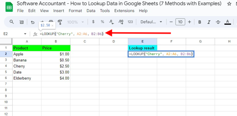 How to Lookup Data in Google Sheets (7 Methods with Examples)