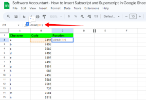 How To Insert Subscript and Superscript In Google Sheets
