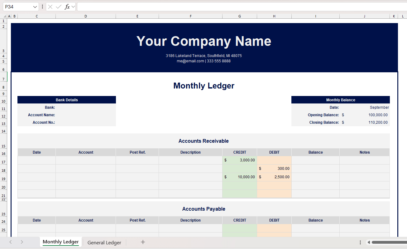Best FREE Excel Ledger Template of 2024